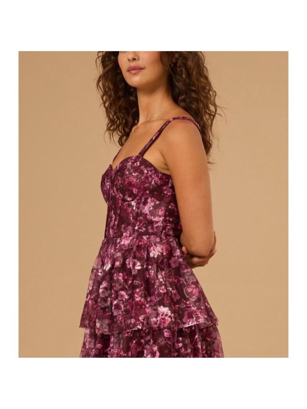 Altar'd State floral mini corset dress Size L #floral #party #corset #babydoll
